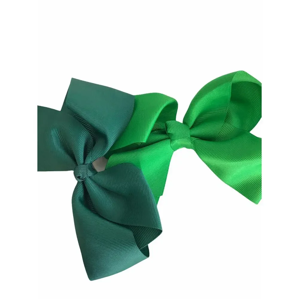 BUNDLE Girl’s Lot of 2 Teal Green Hair Bow Clips NEW